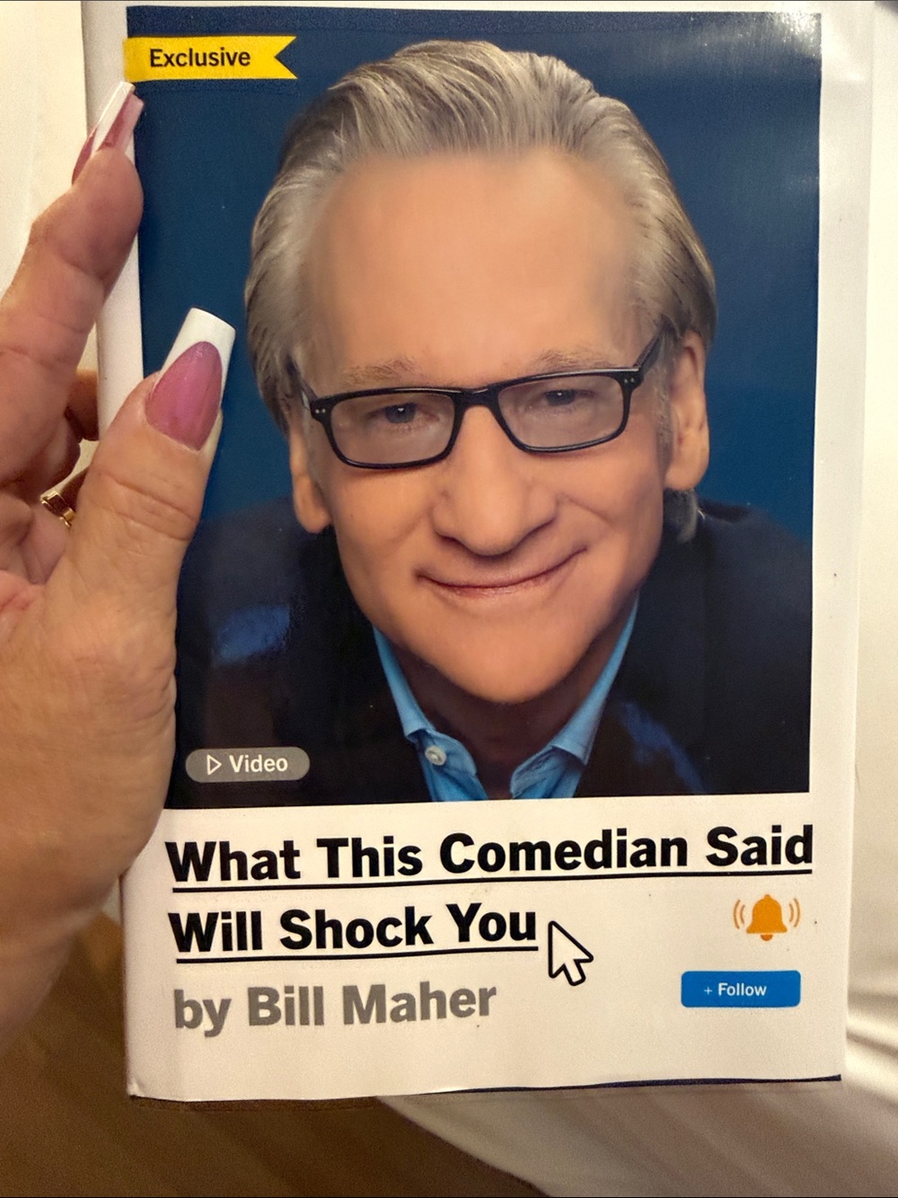 Bill Maher Hardcover Book - Blue Cover